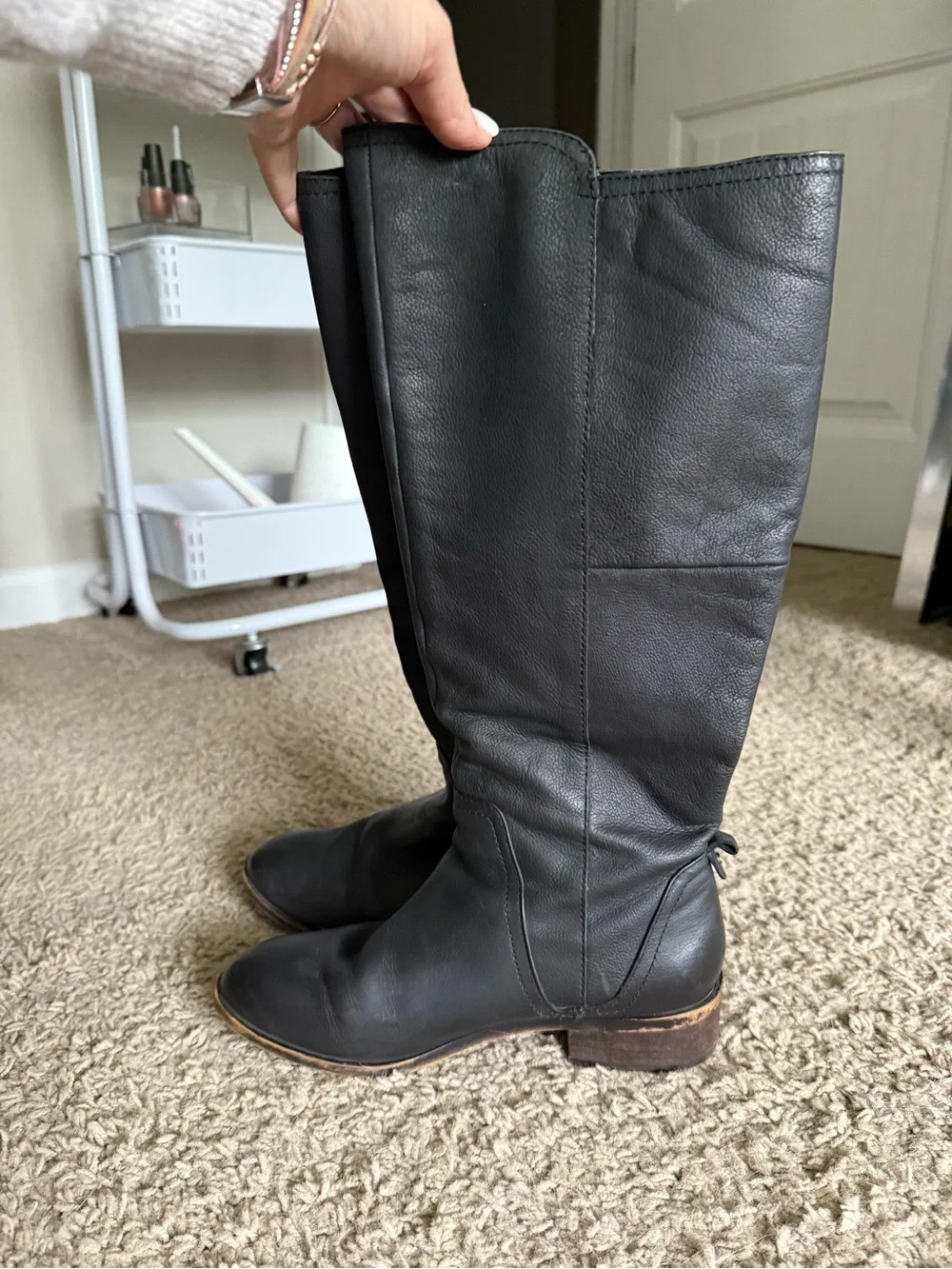 Aldo Black Over-the-Knee Leather Boots